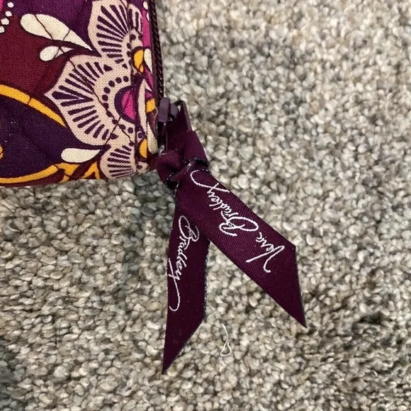 Maroon Paisley Patterned Vera Bradley Wallet - Picture 3 of 6